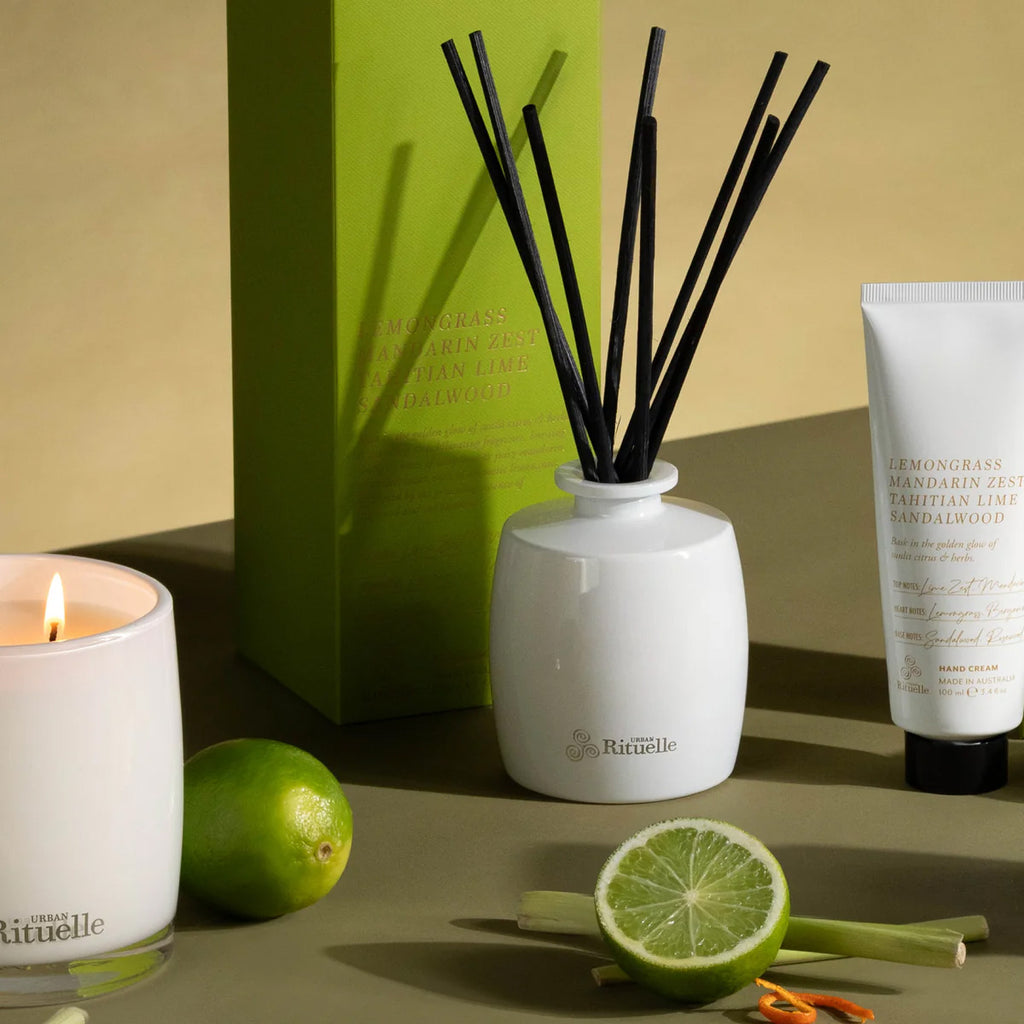 Diffuser Set - Lemongrass, Mandarin Zest, Tahitian Lime, Sandalwood